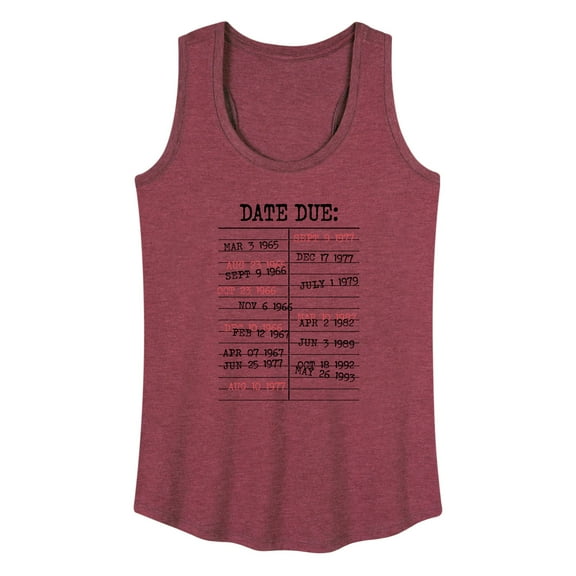 Instant Message - Library Card Stamps - Women's Racerback Tank Top