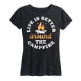 thumbnail image 1 of Instant Message - Life Better Around Campfire - Women's Short Sleeve Graphic T-Shirt, 1 of 5