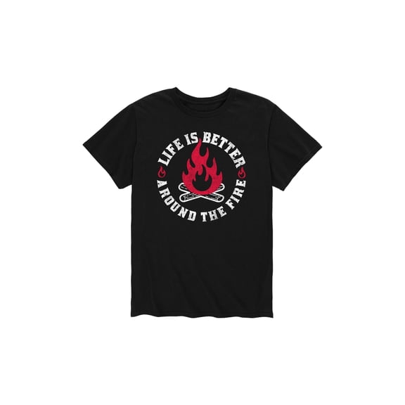 Instant Message - Life Is Better Around The Fire - Men's Short Sleeve Graphic T-Shirt