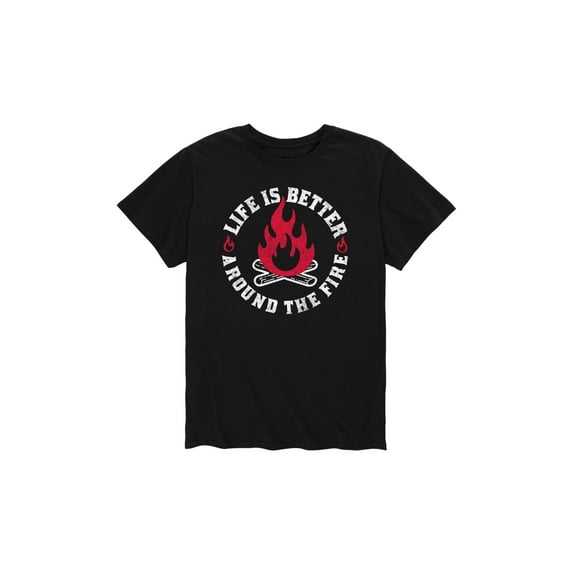 Instant Message - Life Is Better Around The Fire - Men's Short Sleeve Graphic T-Shirt