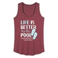 thumbnail image 1 of Instant Message - Life Is Better By The Pool - Women's Racerback Tank Top, 1 of 6