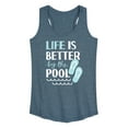 thumbnail image 1 of Instant Message - Life Is Better By The Pool - Women's Racerback Tank Top, 1 of 6