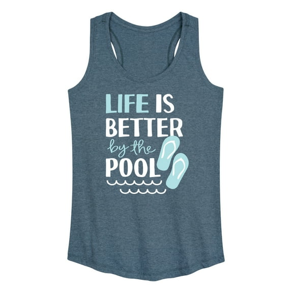 Instant Message - Life Is Better By The Pool - Women's Racerback Tank Top
