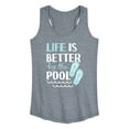 thumbnail image 1 of Instant Message - Life Is Better By The Pool - Women's Racerback Tank Top, 1 of 6