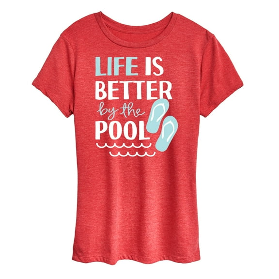 Instant Message - Life Is Better By The Pool - Women's Short Sleeve Graphic T-Shirt