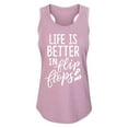 thumbnail image 1 of Instant Message - Life Is Better In Flip Flops - Women's Racerback Tank, 1 of 5