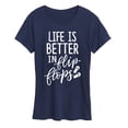 thumbnail image 1 of Instant Message - Life Is Better In Flip Flops Short Sleeve Graphic T-Shirt, 1 of 5