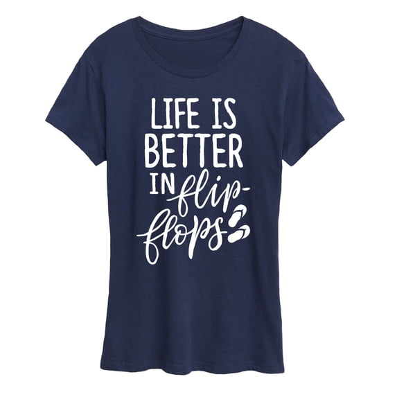 Instant Message - Life Is Better In Flip Flops Short Sleeve Graphic T-Shirt