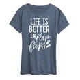 thumbnail image 1 of Instant Message - Life Is Better In Flip Flops Short Sleeve Graphic T-Shirt, 1 of 5