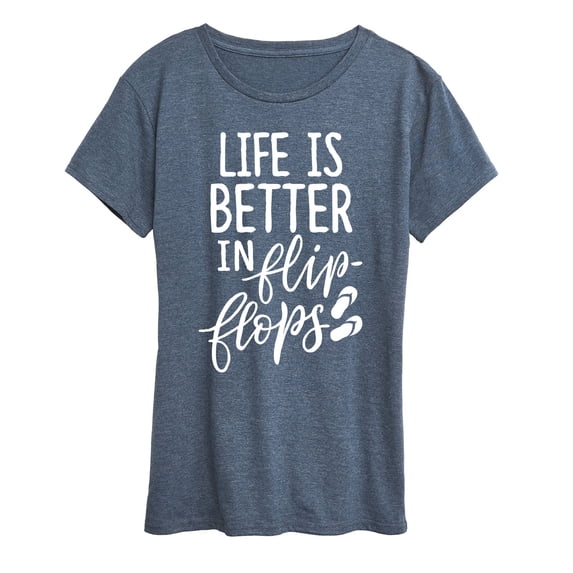 Instant Message - Life Is Better In Flip Flops Short Sleeve Graphic T-Shirt