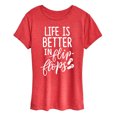 thumbnail image 1 of Instant Message - Life Is Better In Flip Flops Short Sleeve Graphic T-Shirt, 1 of 5