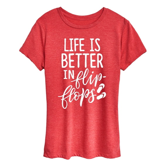 Instant Message - Life Is Better In Flip Flops Short Sleeve Graphic T-Shirt