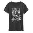 thumbnail image 1 of Instant Message - Life Is Better In Flip Flops Short Sleeve Graphic T-Shirt, 1 of 5