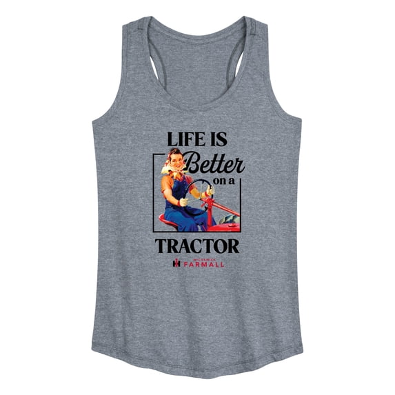 Instant Message - Life Is Better On A Tractor Graphic Racerback Tank