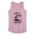 thumbnail image 1 of Instant Message - Life Is Better On A Tractor Graphic Racerback Tank, 1 of 6