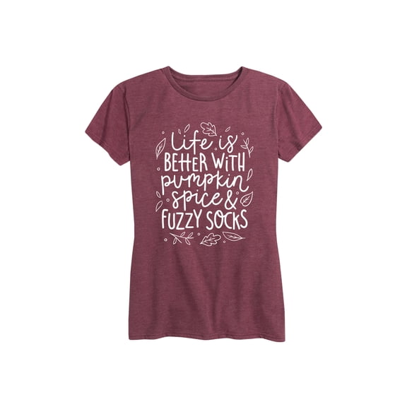 Instant Message - Life Is Better With Pumpkin Spice - Women's Short Sleeve Graphic T-Shirt
