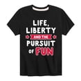 thumbnail image 1 of Instant Message - Life Liberty And The Pursuit Of Fun - Toddler & Youth Short Sleeve  T-Shirt, 1 of 6