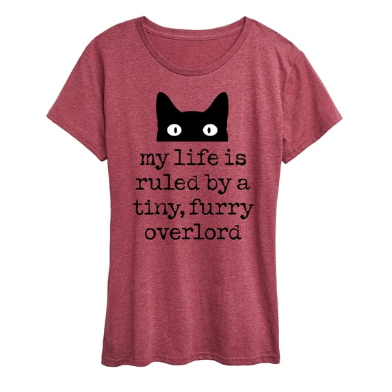 Instant Message - Life Ruled By Tiny Overlord Cat - Women's Short Sleeve Graphic T-Shirt