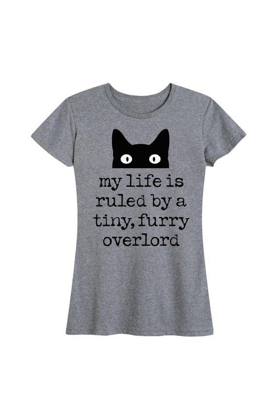 - Life Ruled By Tiny Overlord Cat - Women's Short Sleeve Graphic T-Shirt