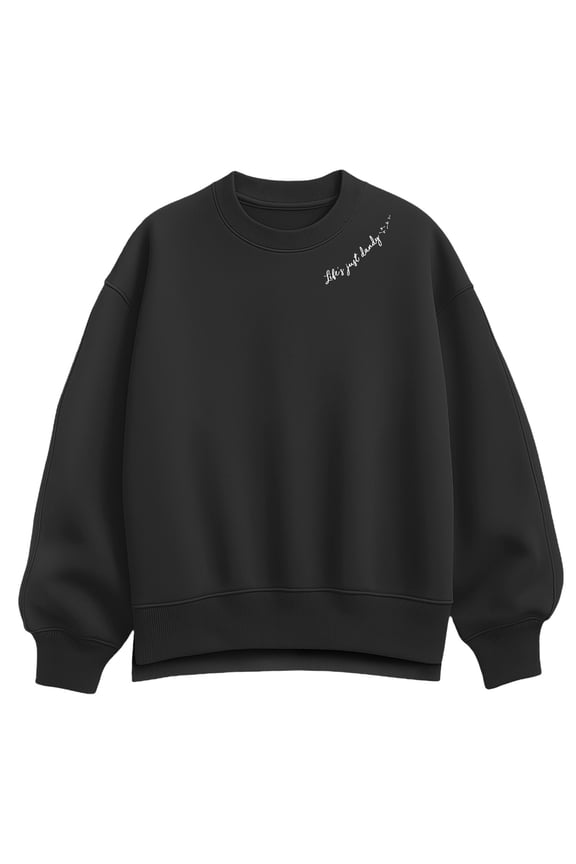 - Life's Just Dandy Neck - Women's Oversized Fleece Crew Sweatshirt