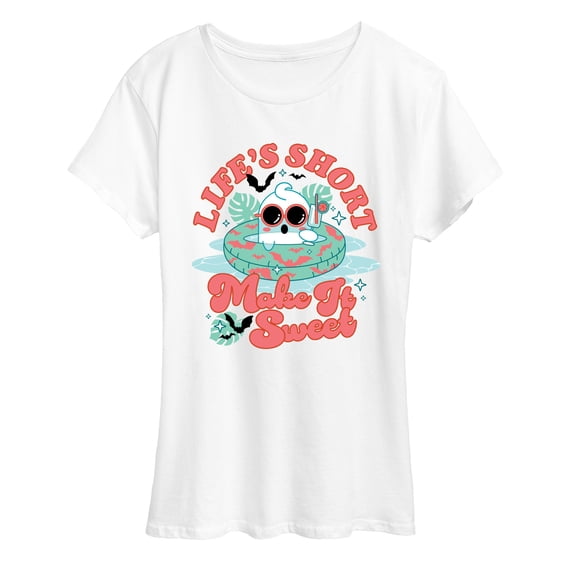 Instant Message - Life's Short Make It Sweet - Women's Short Sleeve Graphic T-Shirt