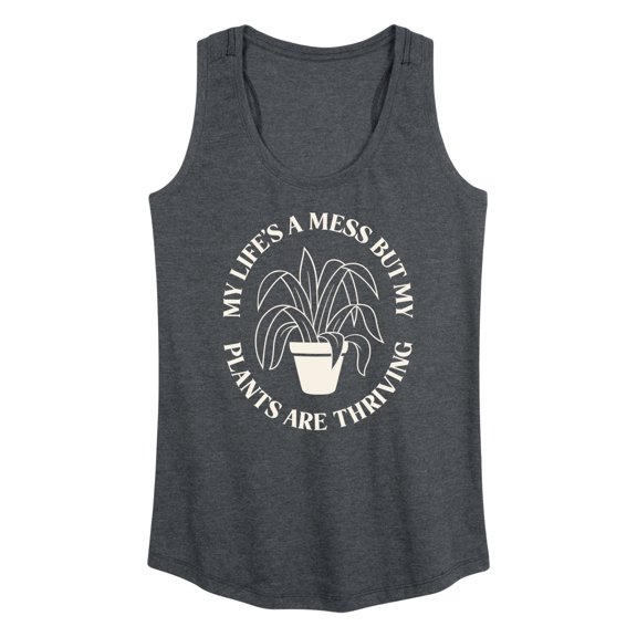 Instant Message - Lifes A Mess - Women's Racerback Tank Top