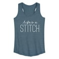 thumbnail image 1 of Instant Message - Lifes A Stitch - Women's Racerback Tank Top, 1 of 6