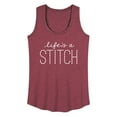 thumbnail image 1 of Instant Message - Lifes A Stitch - Women's Racerback Tank Top, 1 of 6