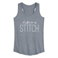 thumbnail image 1 of Instant Message - Lifes A Stitch - Women's Racerback Tank Top, 1 of 6