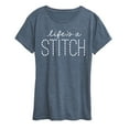 thumbnail image 1 of Instant Message - Lifes A Stitch - Women's Short Sleeve Graphic T-Shirt, 1 of 6