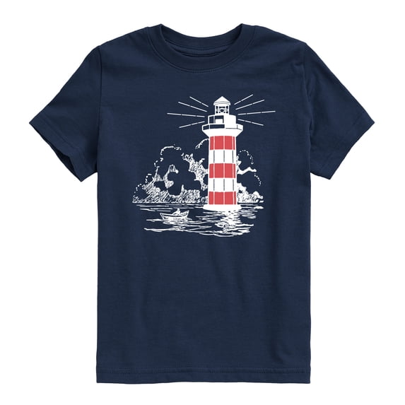 Instant Message - Lighthouse - Youth Boys Short Sleeve Graphic T-Shirt