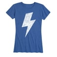 thumbnail image 1 of Instant Message - White Lightning Bolt - Women's Short Sleeve Graphic T-shirt, 1 of 5