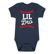 Instant Message - Lil Bro Baseball - Infant One Piece