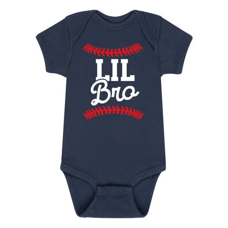Instant Message - Lil Bro Baseball - Infant One Piece