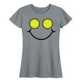 thumbnail image 1 of Instant Message - Lime Smile Face - Women's Short Sleeve Graphic T-Shirt, 1 of 5