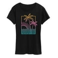 thumbnail image 1 of Instant Message - Line Drawing Sunset - Women's Short Sleeve Graphic T-Shirt, 1 of 6