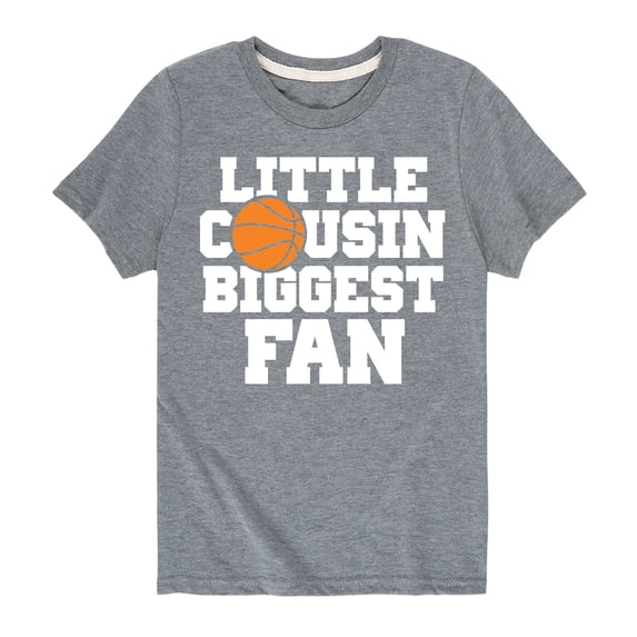 Instant Message - Little Cousin Biggest Basketball Fan - Toddler And Youth Short Sleeve Graphic T-Shirt