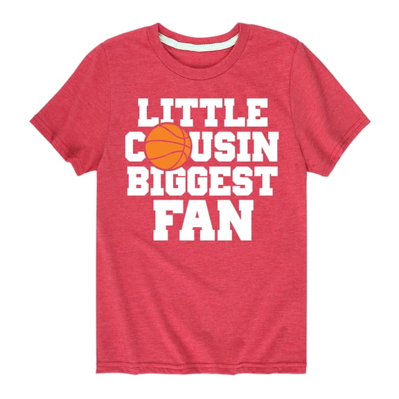 Instant Message - Little Cousin Biggest Basketball Fan - Toddler And Youth Short Sleeve Graphic T-Shirt