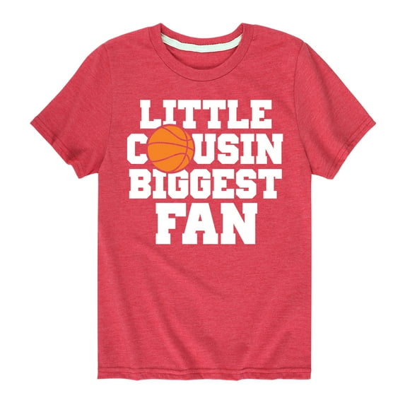 Instant Message - Little Cousin Biggest Basketball Fan - Toddler And Youth Short Sleeve Graphic T-Shirt