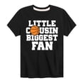 thumbnail image 1 of Instant Message - Little Cousin Biggest Basketball Fan - Toddler And Youth Short Sleeve Graphic T-Shirt, 1 of 6