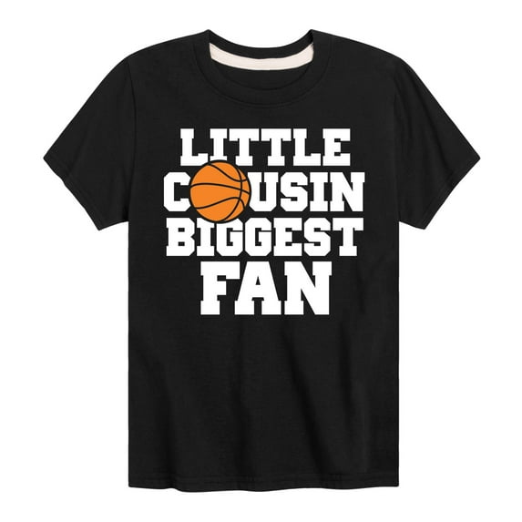 Instant Message - Little Cousin Biggest Basketball Fan - Toddler And Youth Short Sleeve Graphic T-Shirt