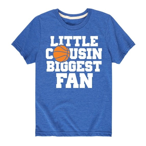 Instant Message - Little Cousin Biggest Basketball Fan - Toddler And Youth Short Sleeve Graphic T-Shirt