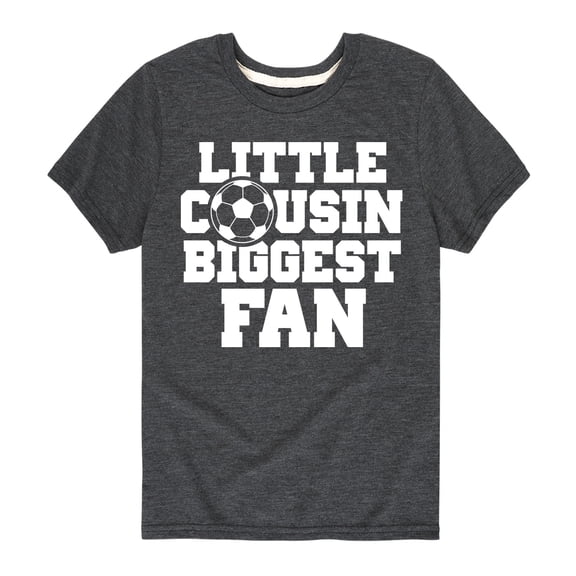 Instant Message - Little Cousin Biggest Soccer Fan - Toddler And Youth Short Sleeve Graphic T-Shirt