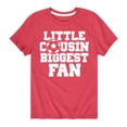 thumbnail image 1 of Instant Message - Little Cousin Biggest Soccer Fan - Toddler And Youth Short Sleeve Graphic T-Shirt, 1 of 6