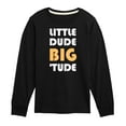 thumbnail image 1 of Instant Message - Little Dude Big Tude - Toddler And Youth Long Sleeve Graphic T-Shirt, 1 of 6