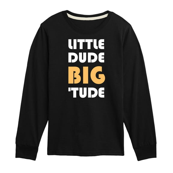 Instant Message - Little Dude Big Tude - Toddler And Youth Long Sleeve Graphic T-Shirt