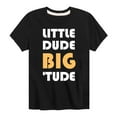 thumbnail image 1 of Instant Message - Little Dude Big Tude - Toddler And Youth Short Sleeve Graphic T-Shirt, 1 of 6
