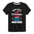 thumbnail image 1 of Instant Message - Little Firecracker Big Brother - Toddler And Youth Short Sleeve Graphic T-Shirt, 1 of 6