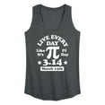 thumbnail image 1 of Instant Message - Live Every Day Like Pi Day - Women's Racerback Tank Top, 1 of 6
