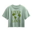 thumbnail image 1 of Instant Message - Live In Love - Youth Girl Short Sleeve Boxy Tee, 1 of 5